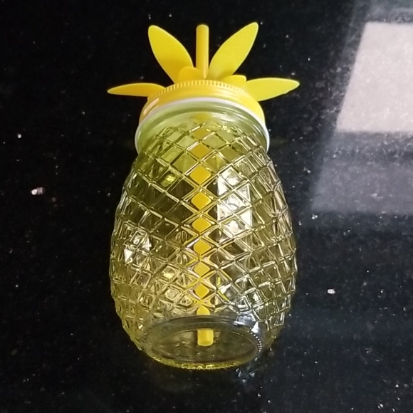 NEWπYellow πPineappleπ16oz Glass Drinking Cup! - Picture 6 of 8